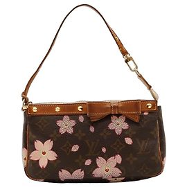 Louis Vuitton Pochette Accessoires Monogram Cherry Blossom Marron Rose Monogramme