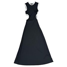 Autre Marque Christopher Esber Vestido Maxi com Recortes preto Preto