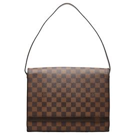 Bolsa de um ombro Louis Vuitton Damier Triberecca Carre Marrom