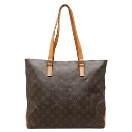 Louis Vuitton Monogram Cabas Mezzo Tote Bag Braun