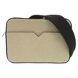 Sac à épaule mini en cuir Valextra V-Line Reporter Vert