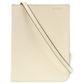 Borsa a tracolla Valextra in pelle bianca Bianco