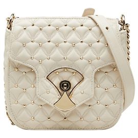 Bulgari Bolsa de Ombro e Tiracolo com Corrente Bvlgari Diva Dream Cru