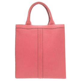 Sac Tote Valextra Punch en cuir rose 0260 Rose