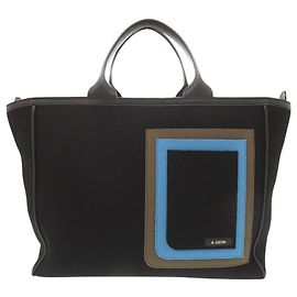 Valextra Large Leather Tote Bag Black