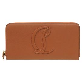 Portefeuille long en cuir marron Christian Louboutin BY MY SIDE Marron