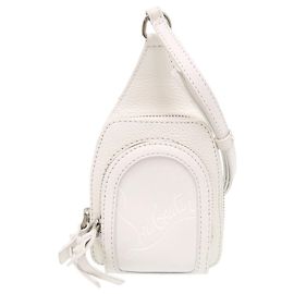 Bolsa de ombro mini em couro Christian Louboutin LOUBIFUNK Branco