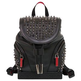 Christian Louboutin Explorer Funk Spike Stud Leder-Rucksack Schwarz