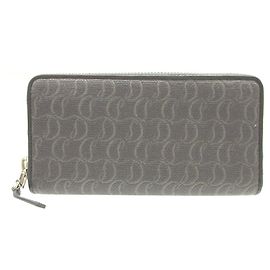 Cartera larga Christian Louboutin Panettone en gris Castaño