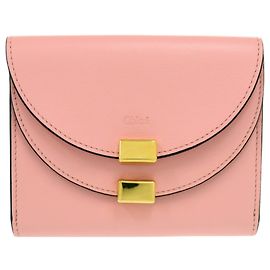 Carteira Mini Georgia em pele de vitelo Chloé Rosa