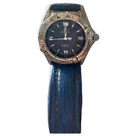 Relógio Breitling Callisto em aço inoxidável e couro azul Azul Outro Hardware prateado