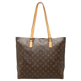 Bolso Cabas Mezzo Monogram Louis Vuitton Castaño