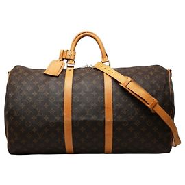 Louis Vuitton Monogram Keepall Bandoulière 55 Braun
