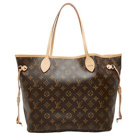 Sac Cabas Louis Vuitton Monogram Neverfull MM Marron Rose