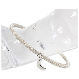 Autre Marque Tiffany & Co. Bracelete meia lua em malha 925 com pingente de lua Outro
