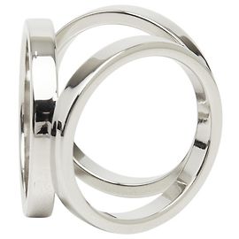 Hermès Anel para lenço Hermes Trio em metal prateado Prata