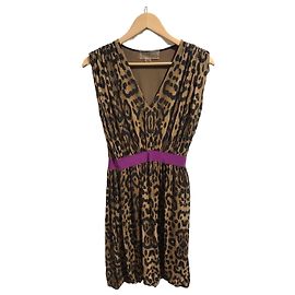 Vestido Giambattista Valli leopardo T.36 Roxo