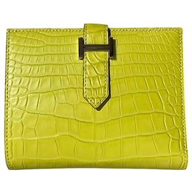 Portafoglio Hermès Béarn giallo Giallo