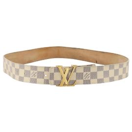 LOUIS VUITTON Damier Azur Ceinture LV Initial Belt M0325 LV Auth 205856 Otro