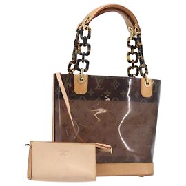 LOUIS VUITTON Monogram Vinyl Cabas Amble PM Hand Bag M92502 LV Auth BA15513V Monograma