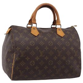 LOUIS VUITTON Monogram Speedy 30 Hand Bag M41526 LV Auth 205136 Monograma