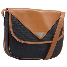 Autre Marque SAINT LAURENT Shoulder Bag PVC Canvas Black Gold Auth 201465 Black Golden