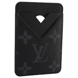 LOUIS VUITTON Monogram Eclipse Porte Cartes Magnet Card Case M12602 Auth 204803V Monogramme