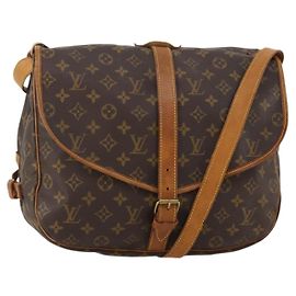 LOUIS VUITTON Bolsa de Ombro Monogram Saumur 35 M42254 LV Auth 203105 Monograma