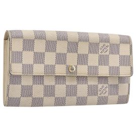 LOUIS VUITTON Damier Azur Portefeuille Sarah Long Wallet N63208 LV Auth ar14170 Andere