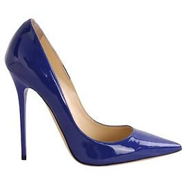 Jimmy Choo blue leather heels Blue