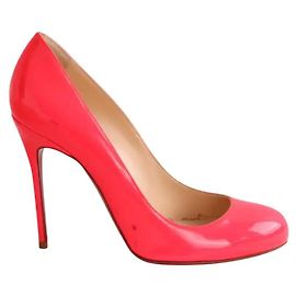 Saltos Christian Louboutin em couro rosa tamanho 37 Rosa