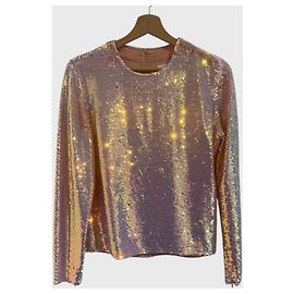 Autre Marque Top Ashish à sequins T.S Pink