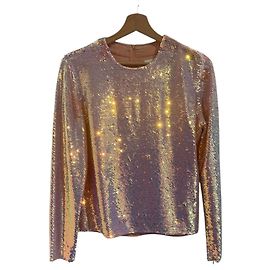 Autre Marque Top Ashish à sequins T.S Pink
