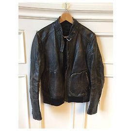 Marc Jacobs Lederjacke T.44 Schwarz