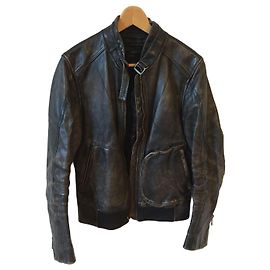Veste en cuir Marc Jacobs T.44 Black