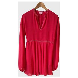 Vestido Giambattista Valli Giamba de seda rosa Rosa