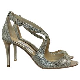 Sandali Jimmy Choo dorati T.38 D'oro