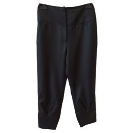 Céline Pantaloni Celine Blu Navy T.38 Blu