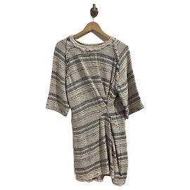 Iro Kalley Baumwollkleid Creme Roh