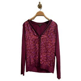 Cardigan Louis Vuitton léopard T.XS Dark red
