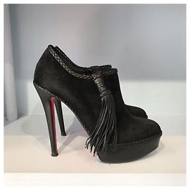 Botas Christian Louboutin negras T.38,5 Negro