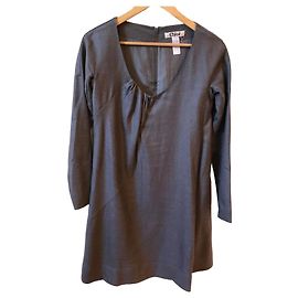 Vestido Chloé de lã cinza de manga comprida Tamanho S Cinza