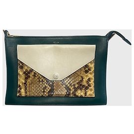 Céline Sac Celine Enveloppe Pocket Vert