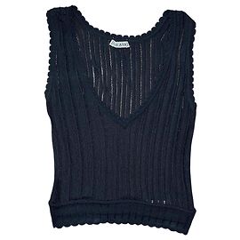 Top court en maille noir Alaïa XS Noir