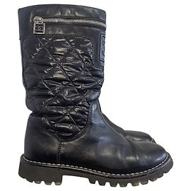 Stivali Chanel neri T.34,5 Nero