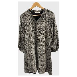 Autre Marque Robe Saint Laurent léopard T.40 Beige