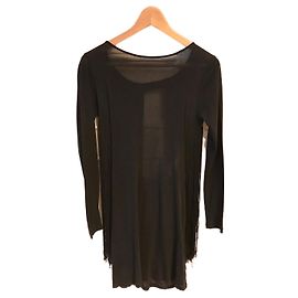 Stella Mc Cartney Top Stella McCartney con frange T.36 Nero
