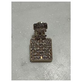Chanel N°5 Parfümflakon Brosche Strass Goldfarben Golden