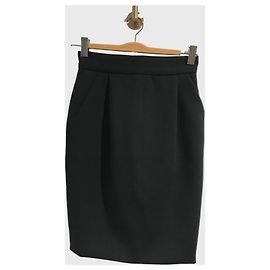 Falda Chanel negra T.38 Negro