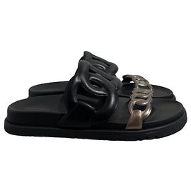 Sandales Hermès Extra T.37 Noir